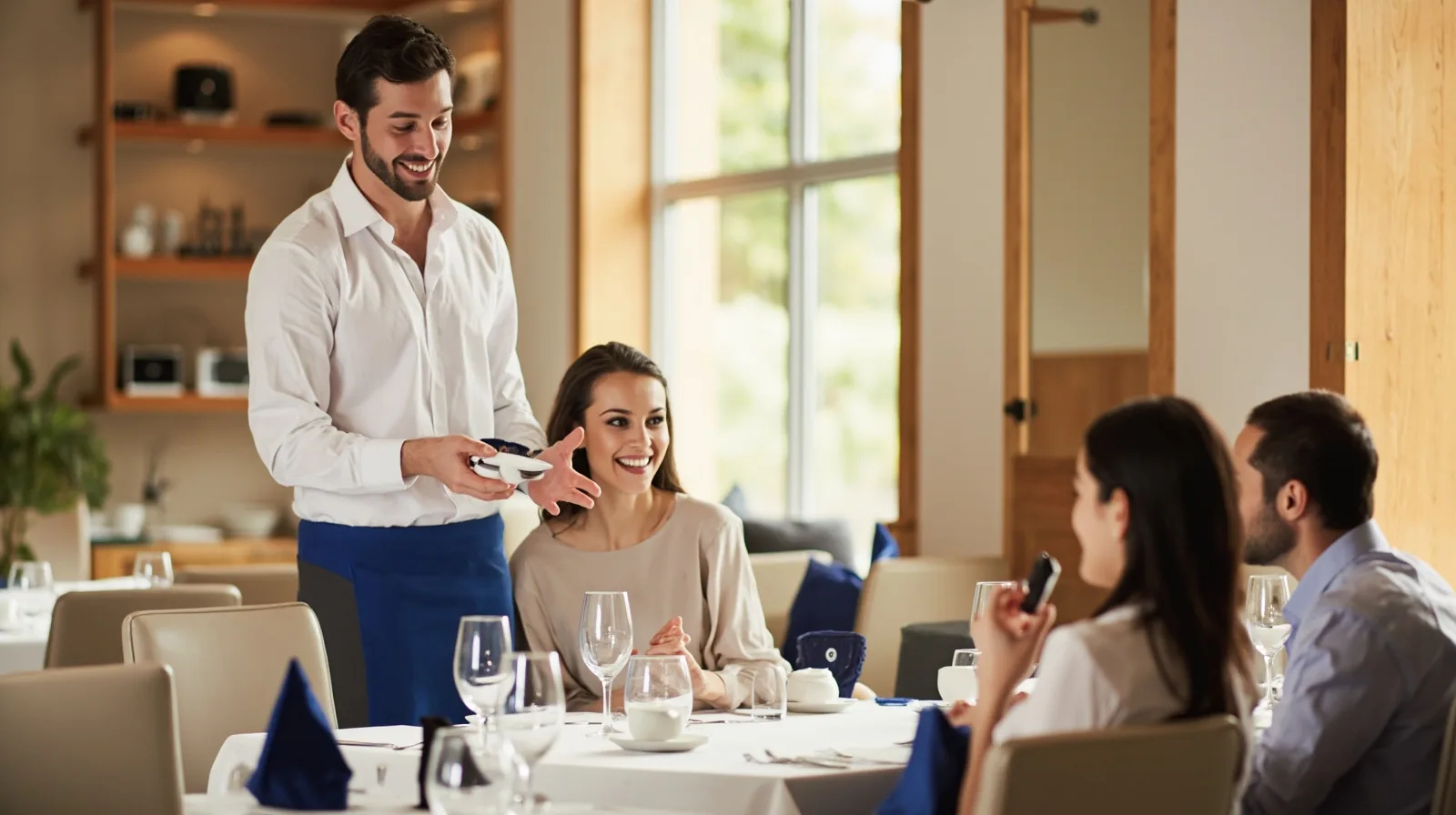 A separate page for group bookings and private dining